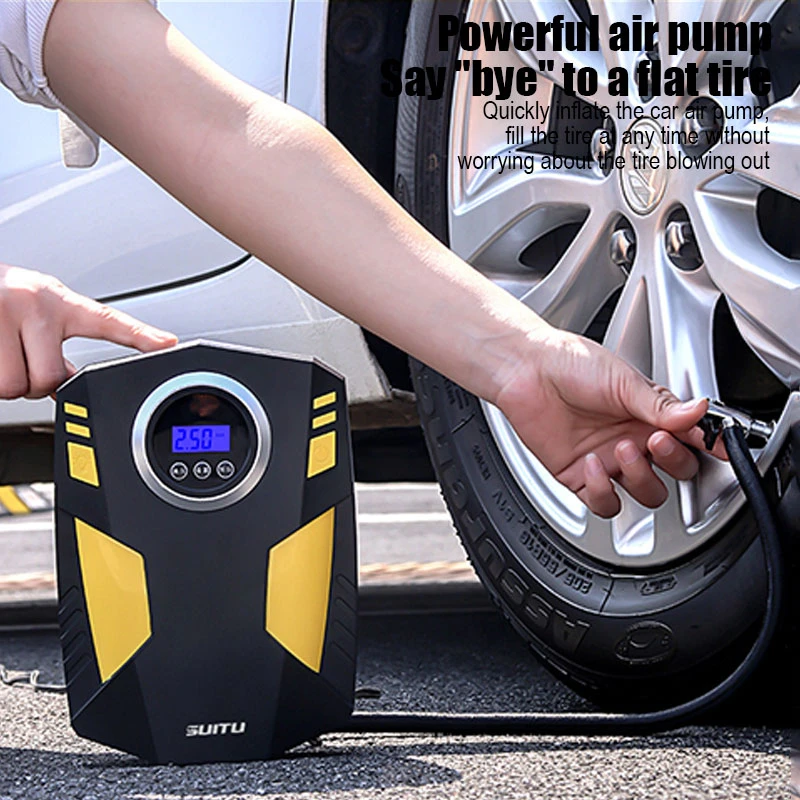 Car air compressor 12V portable electric air compressor air pump car motorcycle bicycle tire inflation pump tire repair tool