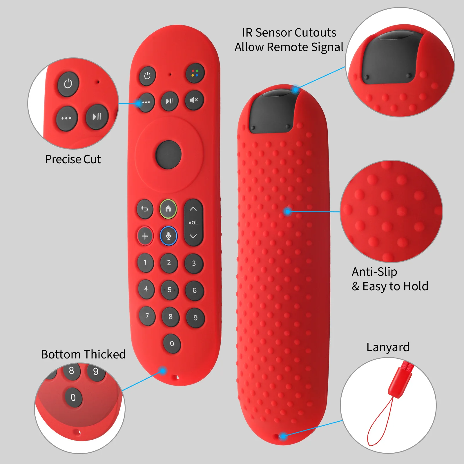 Image of Silikon-Schutzhülle für XUMO Fernbedienung XR100 Streaming TV Box Sky Glass Fernbedienung