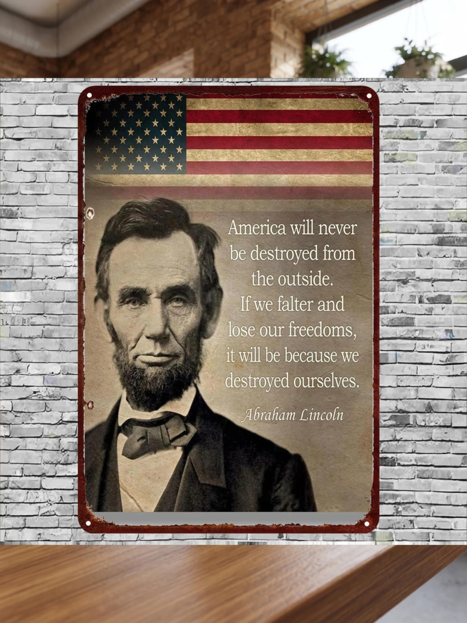 Home Office Quotes - 1pc Abraham for LincoLn Quote 