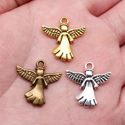 WYSIWYG 10pcs 20x20mm Guardian Angel Pendants Angel Charm Guardian Angel Pendants DIY For Jewelry Making