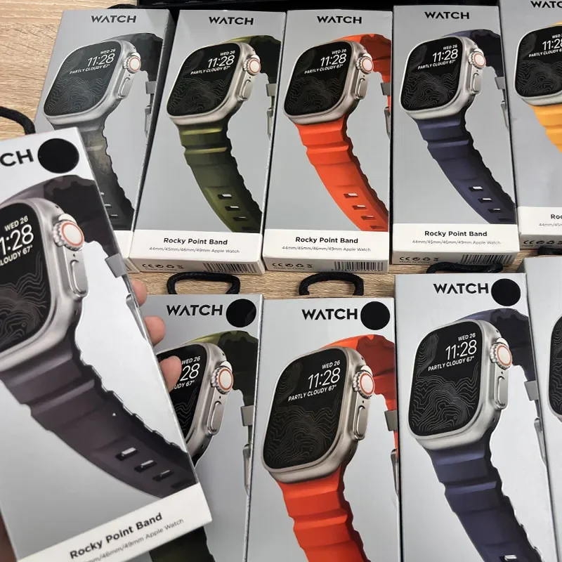 Силиконовый ремешок, спортивный браслет для iWatch Ultra2 Apple Watch 10/9/8/1/2/3/4/5/6/7 46 мм 49 мм 45 мм для часов 41 44 40 38 42 мм