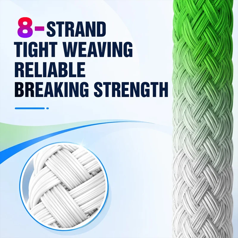 Neue 8-Strang geflochtene PE-Angelschnur für Raubfische, 300M 500M 1000M Multifilament-Meeres-Karpfenleinen, langlebig, glatt, robustes Angelzubehör – Detail 3