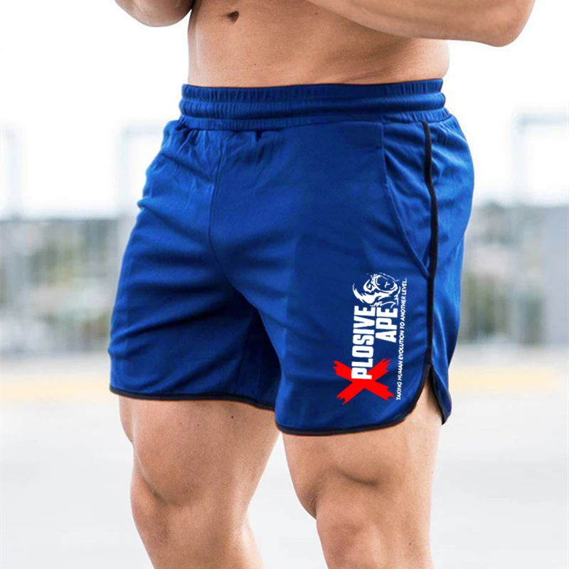 Summer New Trend Casual Drawstring Men\'s Sports Shorts Thin Mesh Quick Drying Casual Running Breathable Five Quarter Pants Men