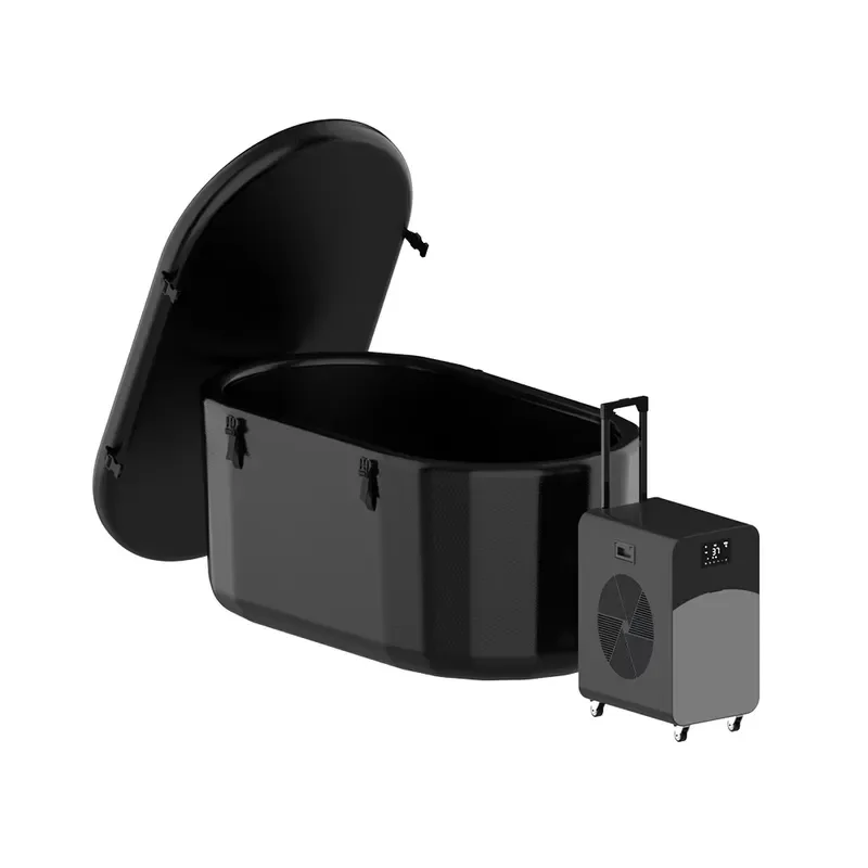 Mobile bathtub Inflatable black ice bath Recycling bucket Cold insert pod bathtub Plastic folding bathtub Adult portable