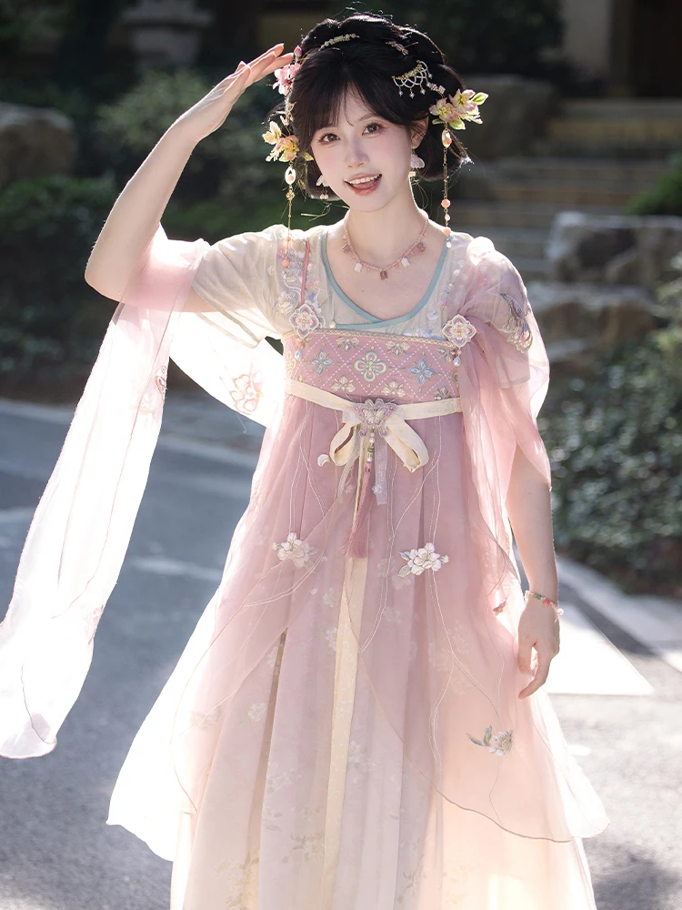 

Chuan Dai iguang Tang Sle Daily Wear Silk ter Dr Set Two-Way Wear Hanfu Suit for Women Summer 2025 Collection