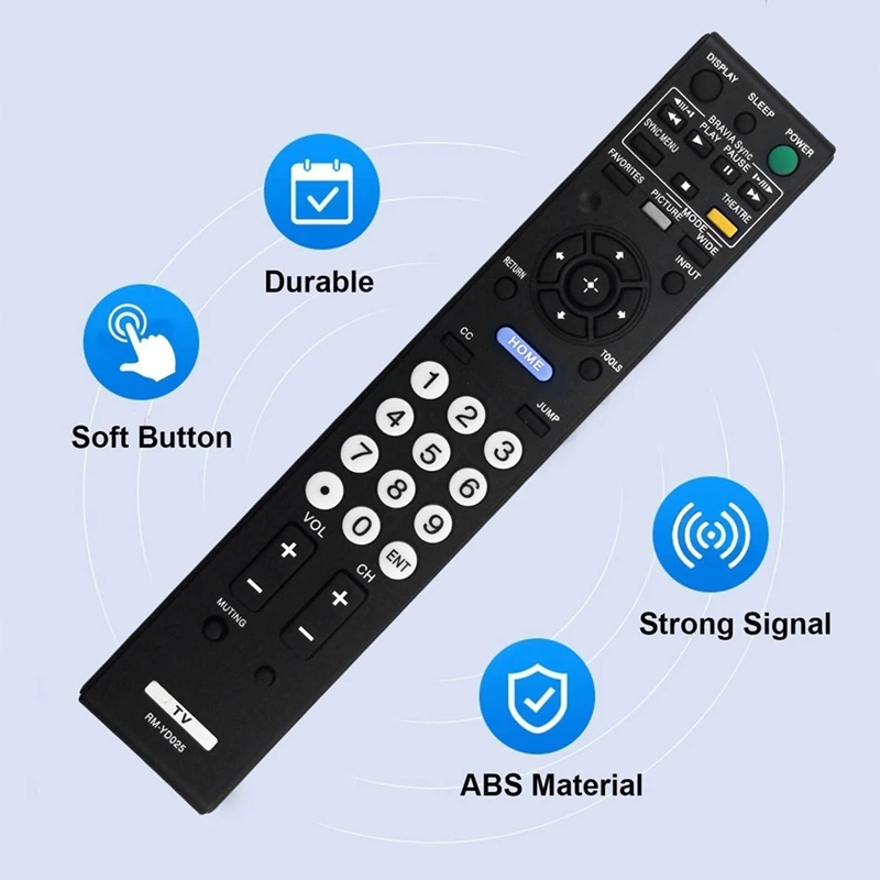 Replace RM-YD025 Remote Control For Sony Bravia TV KDL 32L4000 37L4000 KDL-19M4000 KDL-19M4000/B KDL-22L4000 Durable