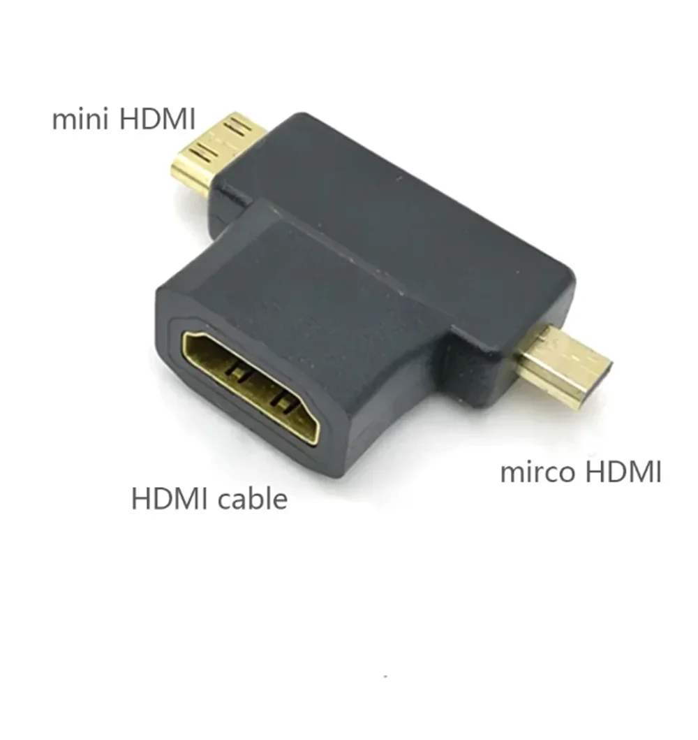

Micro mini HDMI to HDMI adapter High definition line video converter A Type Female to D Type Male HDMI Adapter