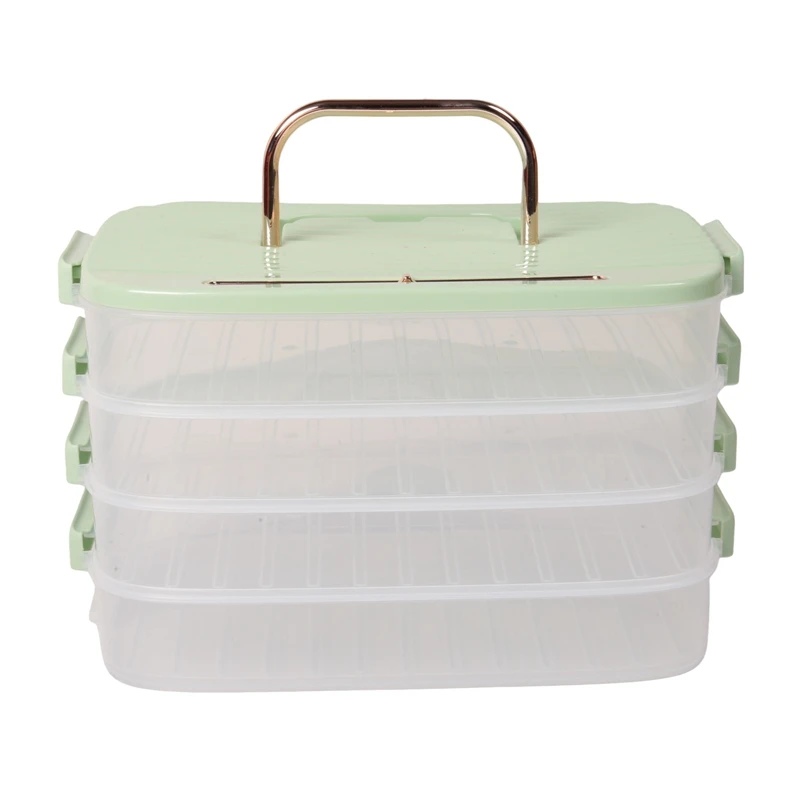 

Dumpling Storage Box Refrigerator Freezer Box Kitchen Accessories Organizer Green