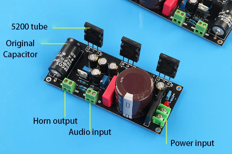 1 Pair Hood 1969 Amplifier Audio Board 25W Class A Power Amplifier 2SC5200 HD1969 AMP With 1083 Voltage Regulator Chemical 680UF