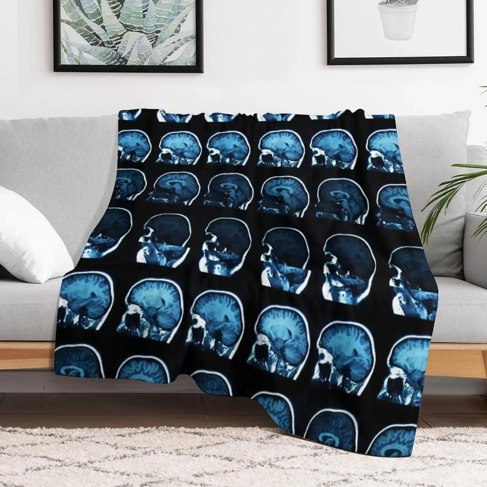 

Brain MRI x-ray Throw Blanket funny gift Blankets For Sofas Moving Blankets