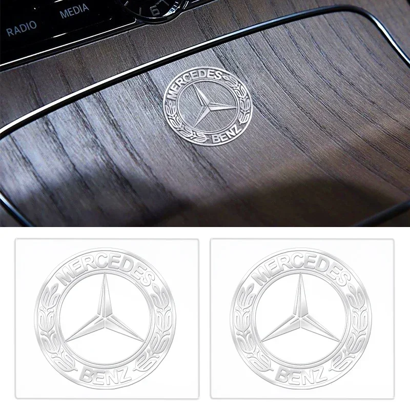 1pcs Metal Car Styling Car Badge Sticker For Mercedes Benz W212 W213 W205 AMG W177 V177 W247 W176 GLA GLC X253 W166 Auto Goods