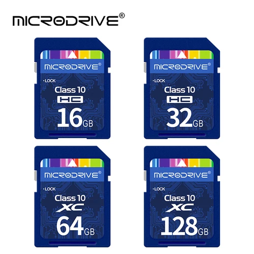 Imagen 2 del producto Tarjeta SD Class10 de alta velocidad, tarjeta SD de 32GB, 128G, 64GB, 32GB, 16GB, tarjeta de memoria sd, pendrive para cámara Microdrive