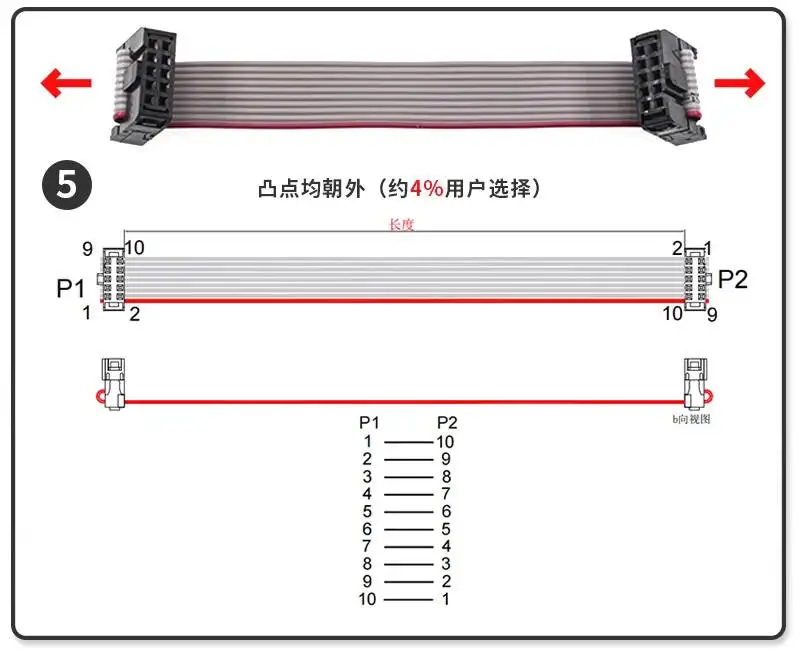 1 Stück FC Graues Flachbandkabel 2,0 mm Rastermaß 6/8/10/12/14/16/20/24/26/30/34/40/50P Crimp-Header JTAG LED-Werbedisplay – Detail 5