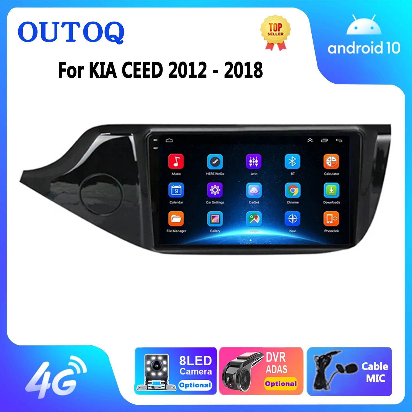 

Android Car Radio Carplay for KIA CEED JD Cee'd 2012-2018 Carplay Autoradio 2 Din GPS Auto Radio Multimedia Video Player