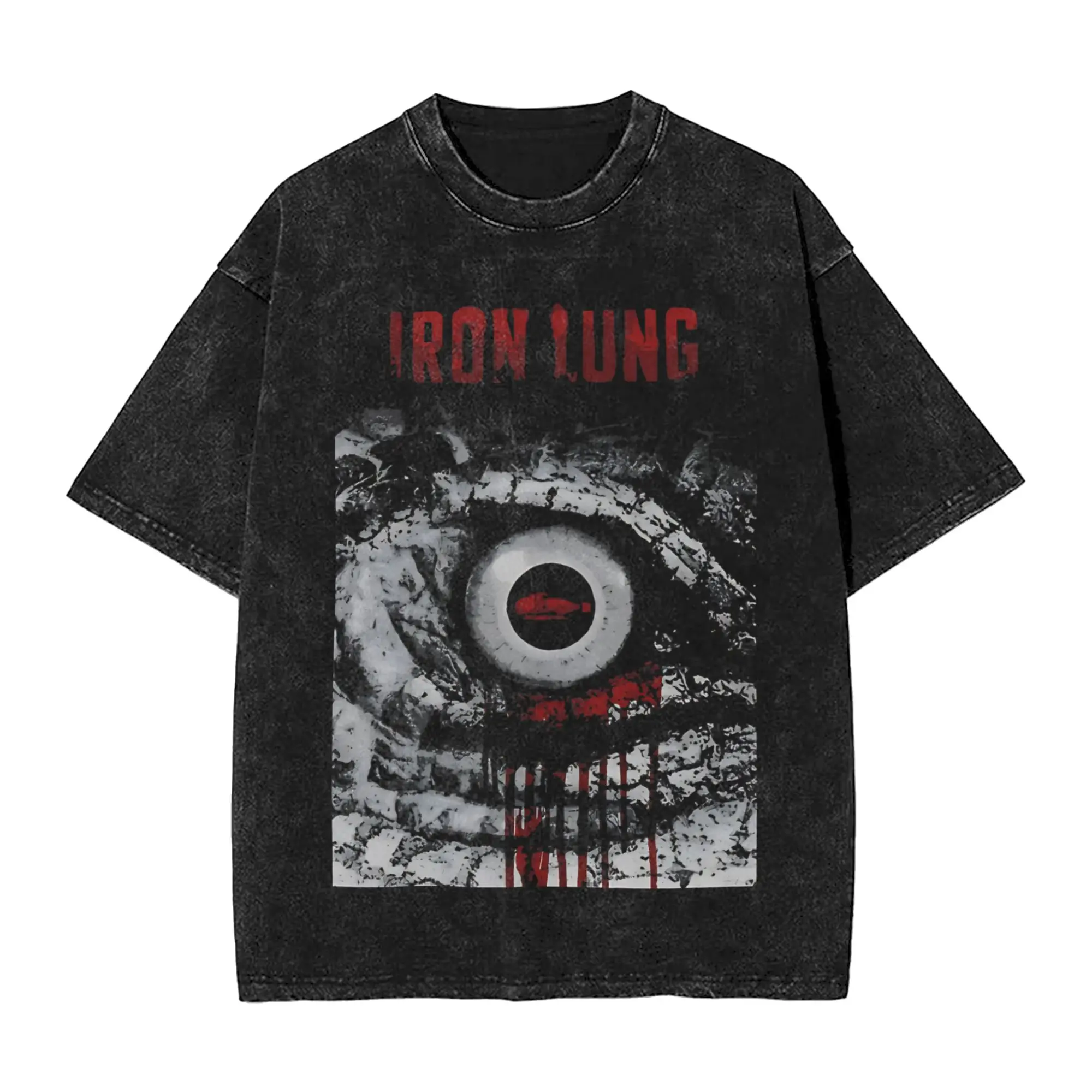 Iron Lung Markiplier Movie 2026  Washed T Shirt Streetwear Hip Hop Retro T-Shirts  Tees Tops for Men Women Cotton Streetwear