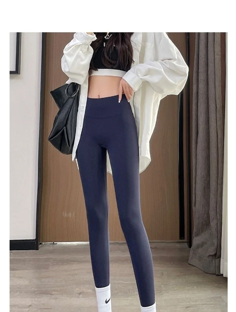 Yoga Pants Gym Women Tights-Soft Attire Mid-Waist Kawaii Festive Plain Hip-Lift Speed-Dry Cartoon Comfortably Utility A-Line Ins