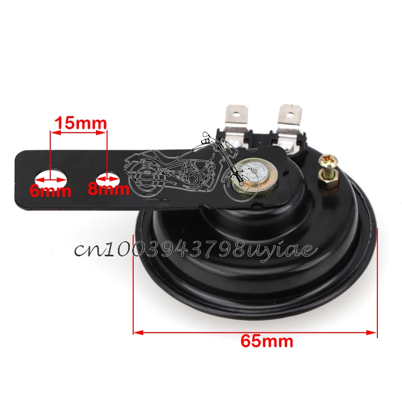 Universal 12V 24V 36V 48V 60V Motorcycle Electric Horn Kit Waterproof Round Loud Speakers For Scooter Moped Dirt Bike ATV Quad