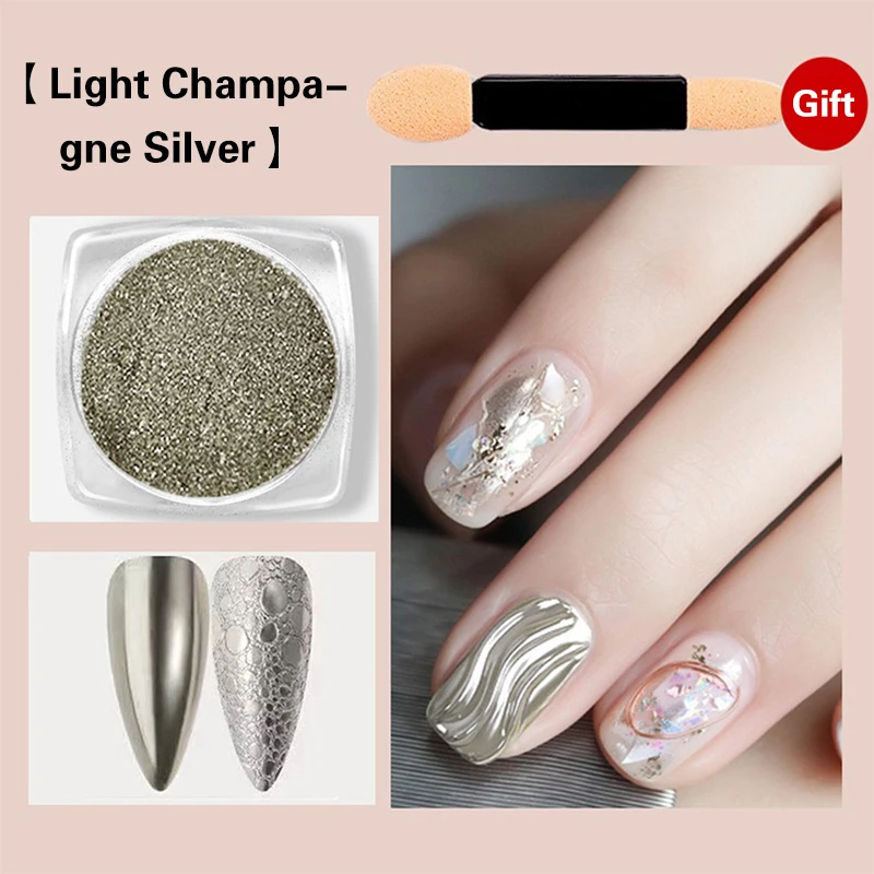 Aurora Pearl White Nails Glitter Dust Chrome Moonlight White sfregamento su polvere Shell Mirror Pigment Nail Art Supplies Decoration