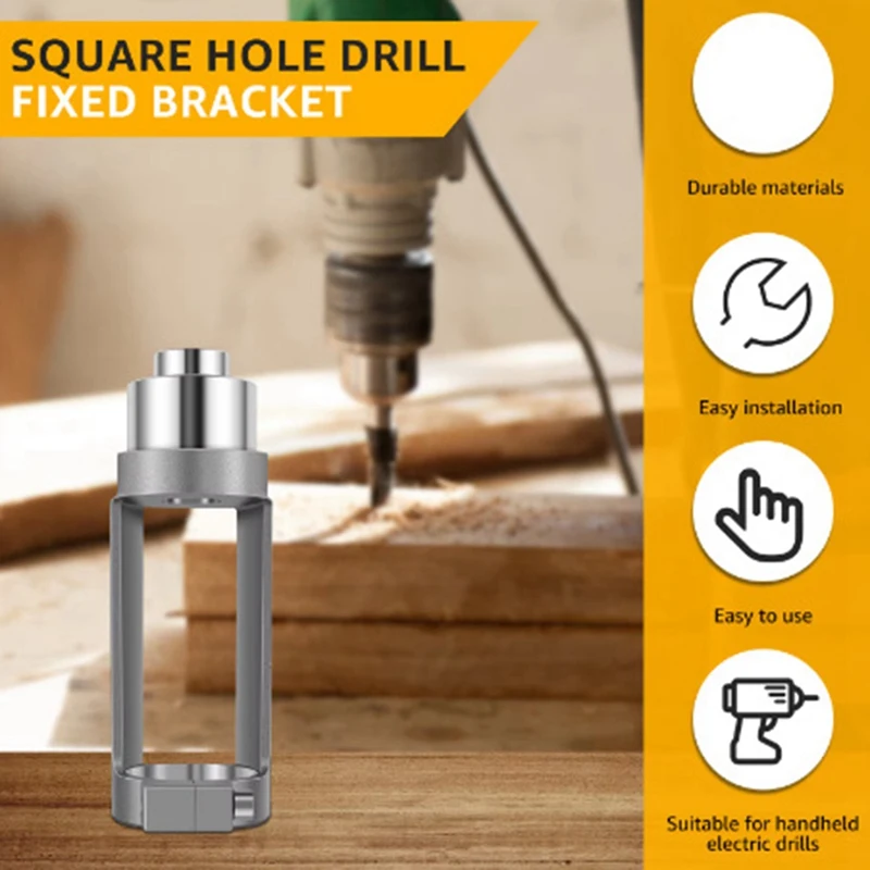 Woodworking Square Hole Drill Drill Bit Tenoning Machine Mortise And Tenon Connection Drill Square Hole Drill Bracket