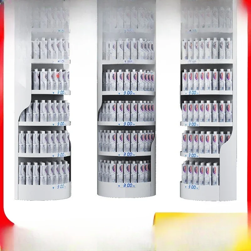 Removable laminate display cabinet, round cylindrical display cabinet