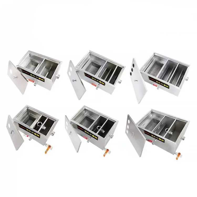 Catering Stainless Steel Grease Trap Restaurant Hotel Sewage Treatment Equipment Oil-water Separator Environmental protection