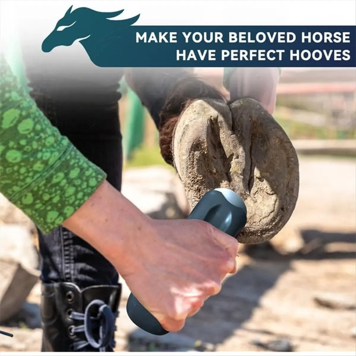 A50U Farrier Hoof Rasp File Handle Hoof Trimming Tool with Fine Teeth Option for ,Goat,Horse,Pig and Other Animal Hooves