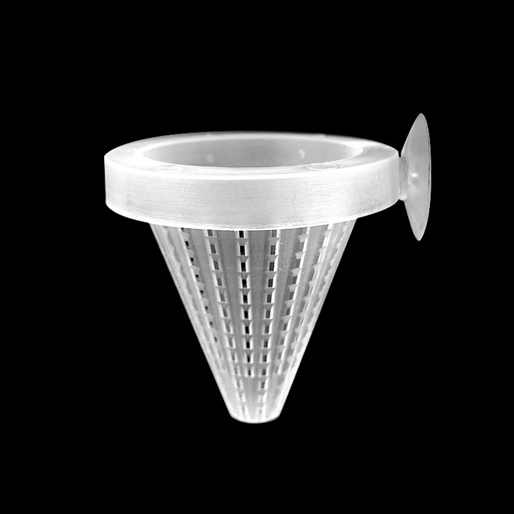 

25pcs Fish Feeder Bowl Red Worm Cup Containers Plastic Food Water Grass Aquarium Tank Supply Feeding Cone Suction