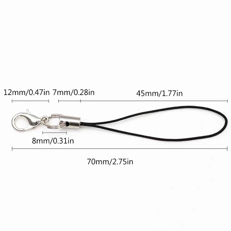 ZB91 Stylish Wrist Lanyard Carabiner DIY Phone Lanyard Perfect Phone Accessories