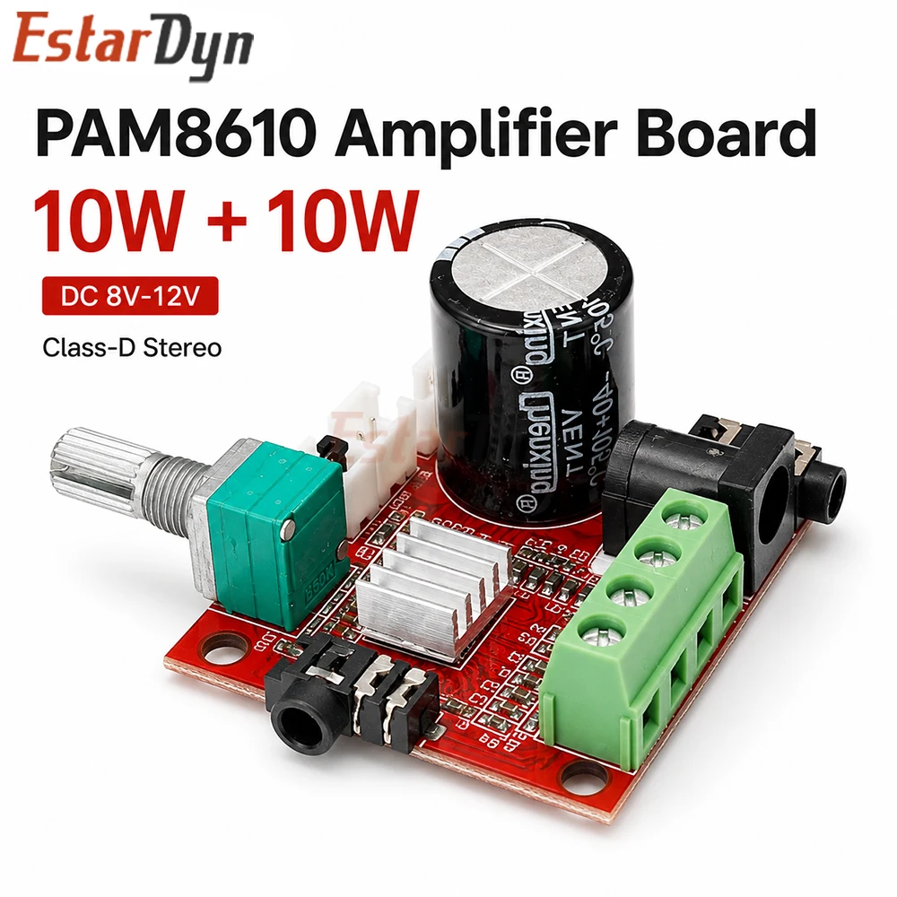 Portable Amplifier Mini - Placa Amplificadora Digital Mini Estardyn PAM8610