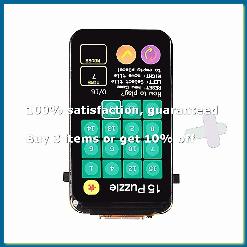ESP32-C6 Development Board with ST7789 1.47 Inch LCD WiFi6 LVGL HMI SD-Port & RGB-LED Not Soldered-A82Z