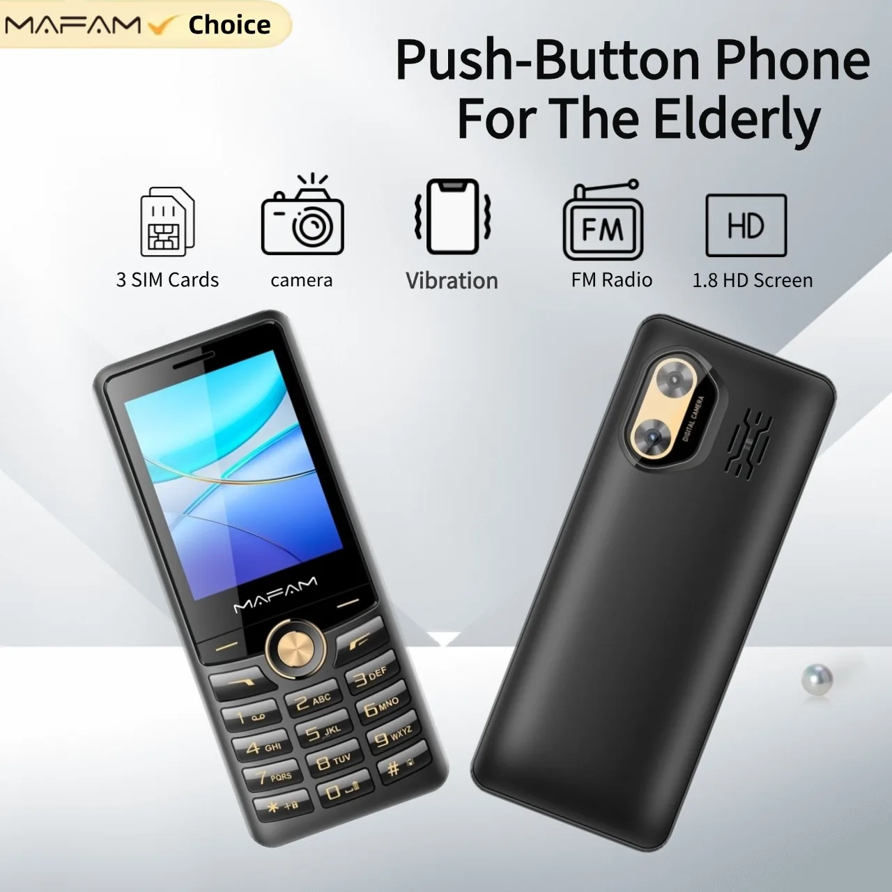 Mafam H7370 Low Price Triple SIM Slots Mobile Phone 2.8