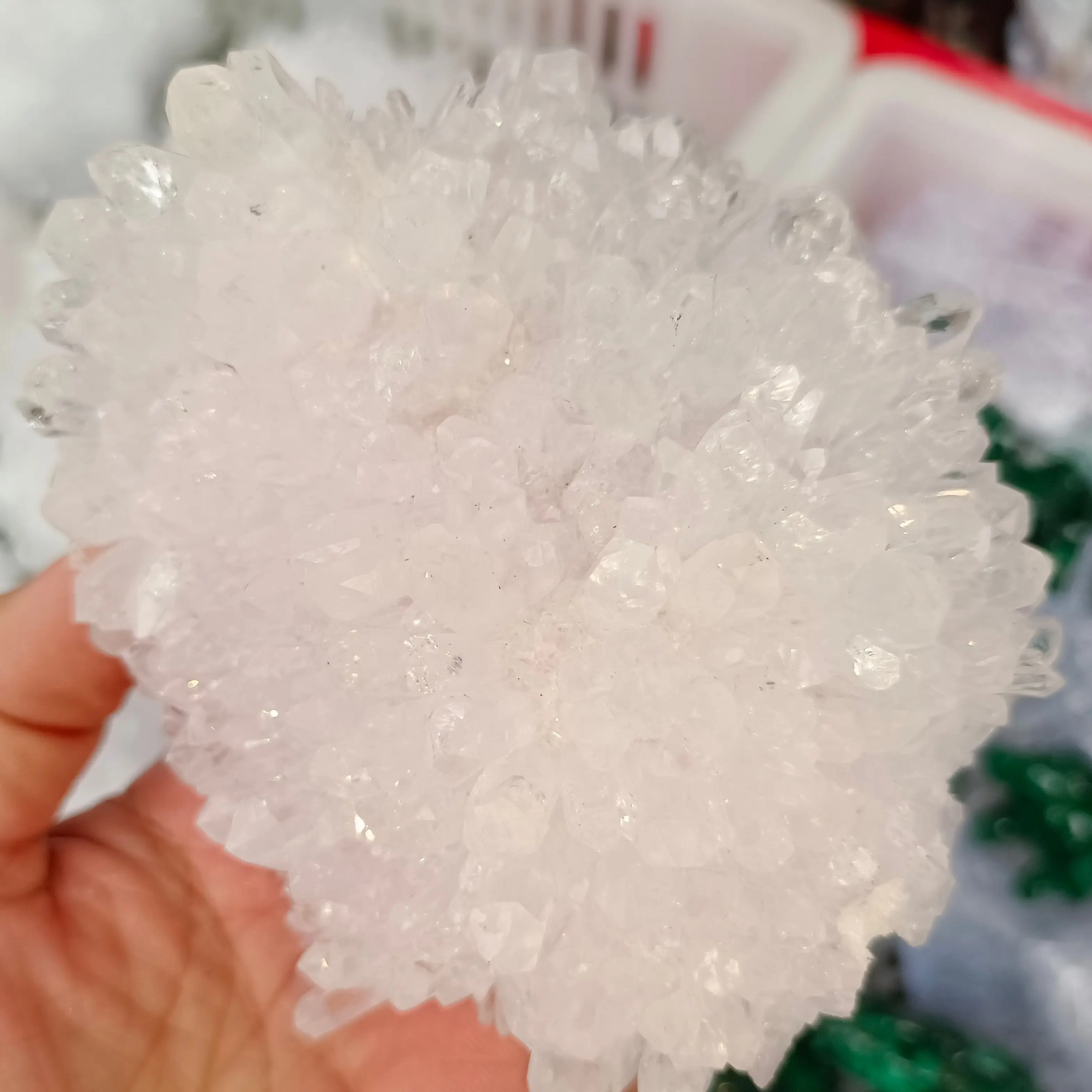 

Amazing Natural Lucency White Crystal Cluster Quartz Crystal Mineral Specimen Healing Home Office Demagnetization Decorative Gem