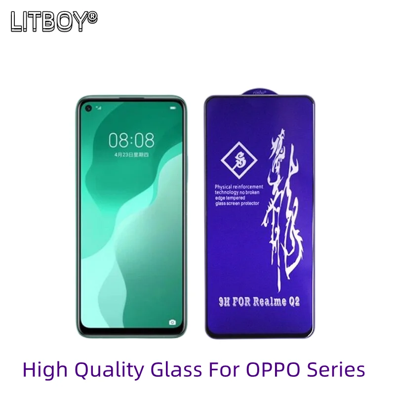 

6D Full Cover Full Glue Tempered Glass For OPPO A54 A74 A94 A15 A16 A96 A97 Screen Protector For OPPO Reno 8 Pro Realme GT Neo 2