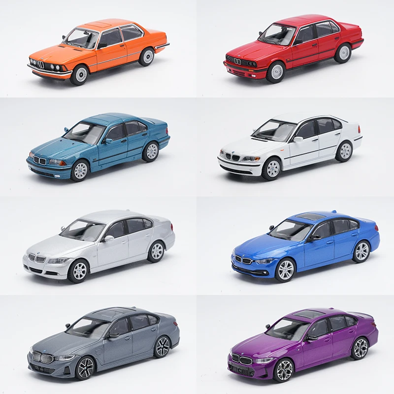 

Оригинальный заводской комплект BMW 3 серии 50th Anniversary 1:64, имитация модели автомобиля из сплава, игрушка для мальчиков, коллекционное украшение для взрослых.