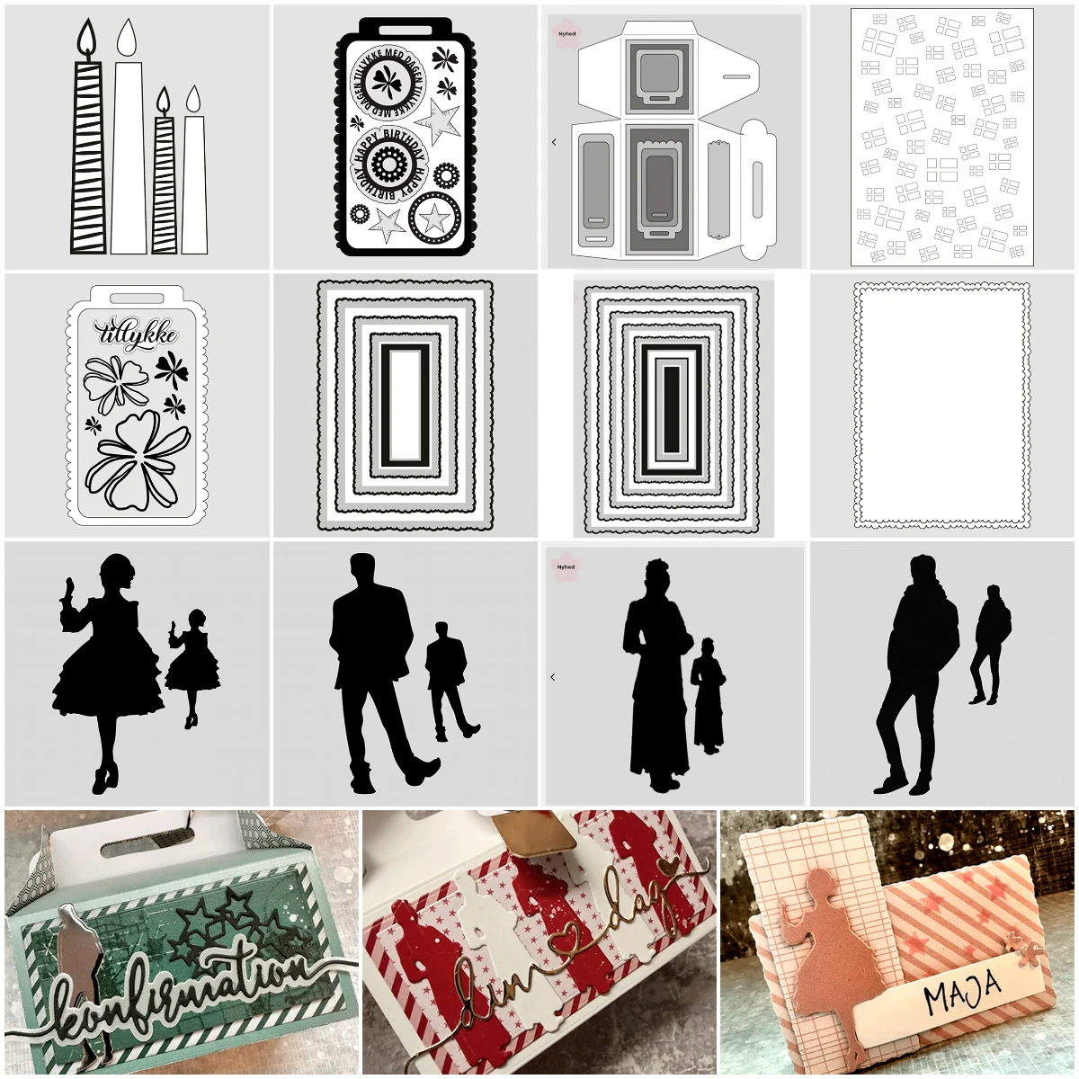 

Mix of Flags Outline Bubble Edge Metal Craft Cutting Dies For DIY Scrapbooking Paper Diary Decoration Manual Handmade Embossing