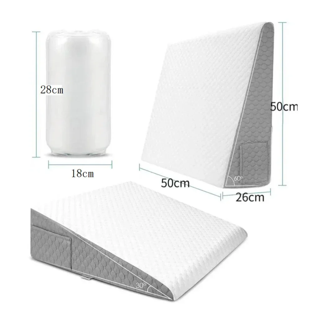 

Подушка клиновой формы для послеоперационного сна, рефлюкс кислоты, облегчение храпа, прикроватный офис в общежитии, треугольная повышенная подушка