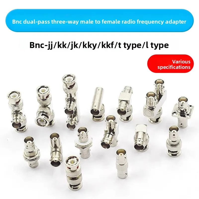 BNC Adapter Male Adapter Tee BNC-KKY-JK-JJ Q9 RF Connector Dual-Pass Flange KKF Elbow