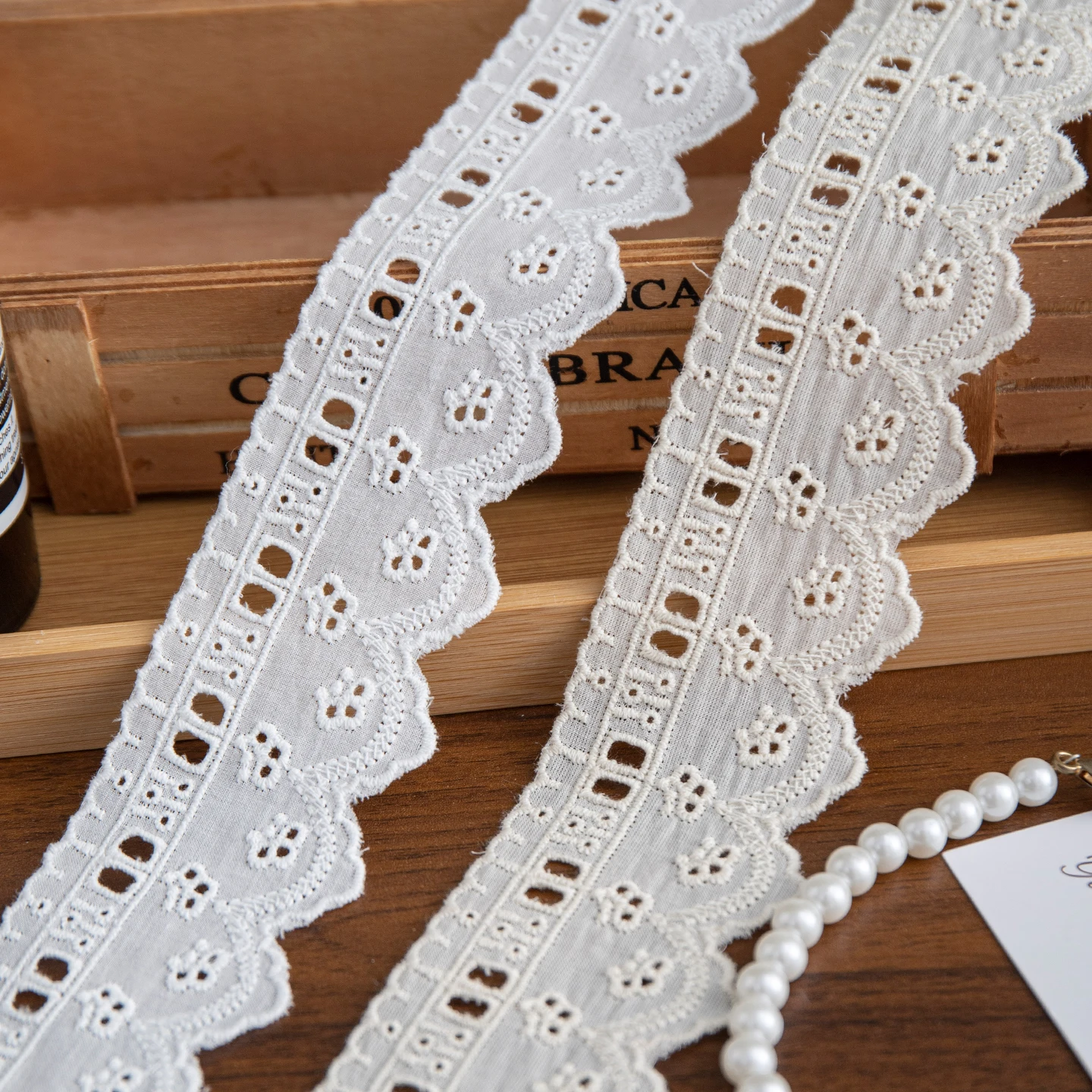 Flower Embroidered Lace Edge Trim For Dress Decoration Clothing Fringe Diy Crafts Materials Sewing Ribbons Fabric 3/4/5cm Wide