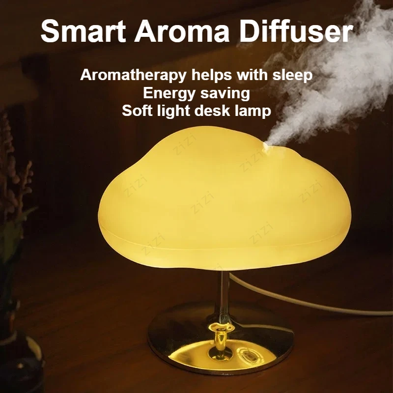 Cloud Shaped Colorful Night Light Humidification Aromatherapy Machine Bedroom Office Home Essential Oil Diffuser