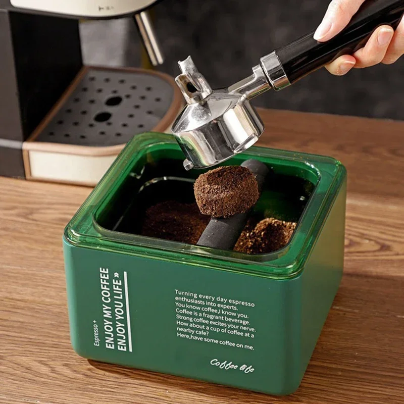 Bar Coffee Grounds Barrel Espresso Machine Square Grounds Storage Box Detachable Coffee Grounds Barrel Barista Utensils