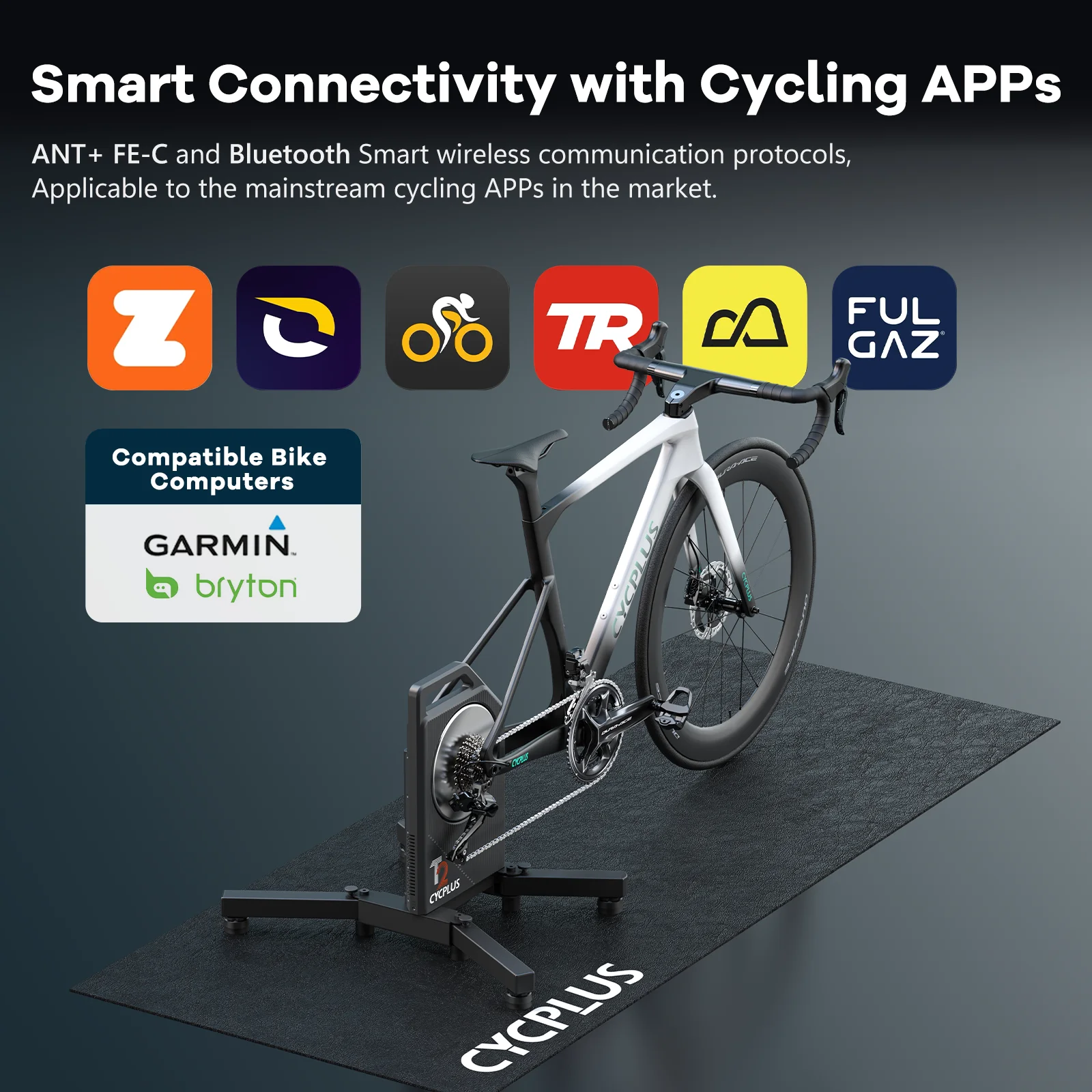 CYCPLUS T2 屋内サイクリングホームトレーナーダイレクトドライブ
