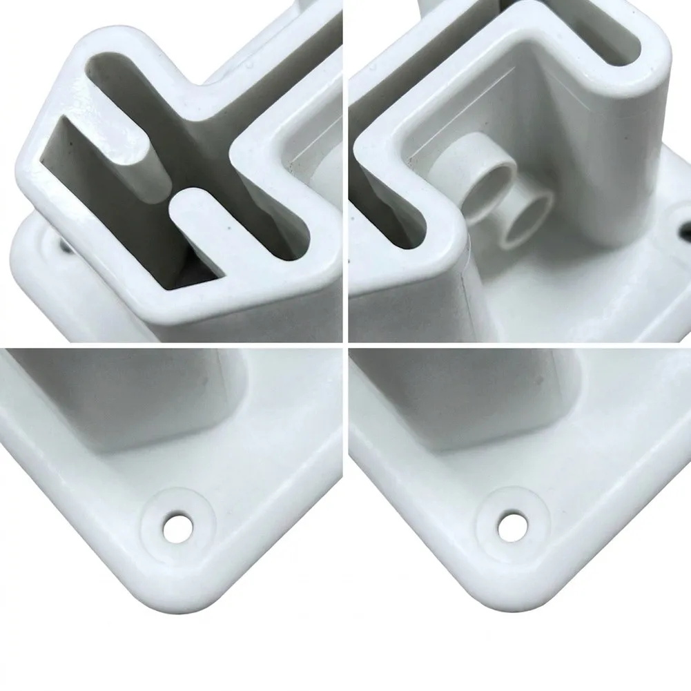 Ladder Flange for Resin Pool Steps Compatible with Typical Resin Ladder Mounting Patterns and Supports Even Weight Transfer