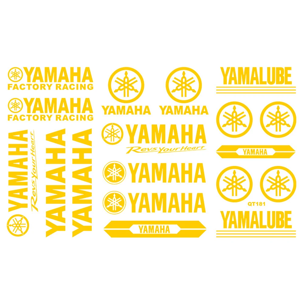 الفينيل ياماها ملصق شعار دراجة نارية خزان صائق خوذة الدراجة شفافة إلكتروني شعار كيت
