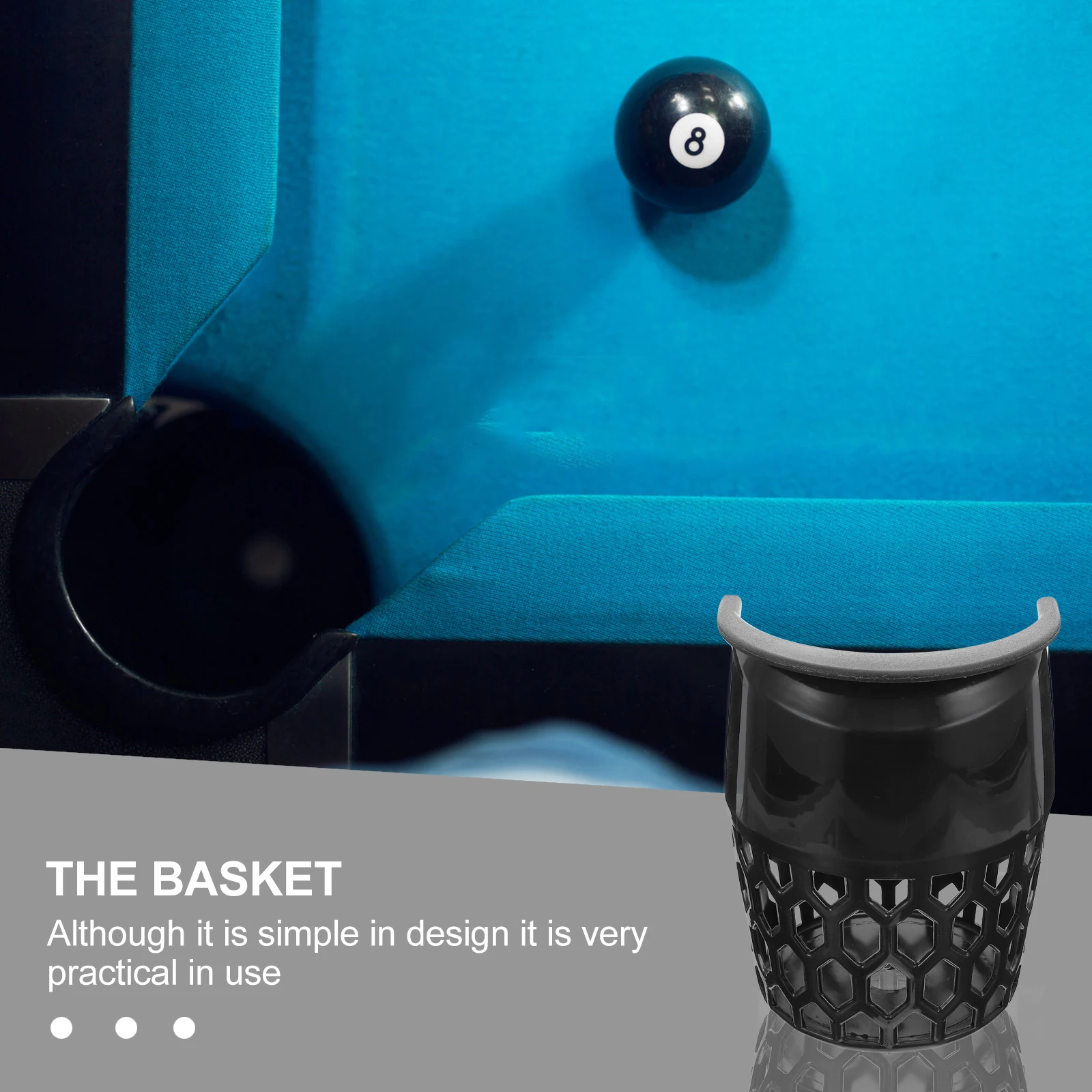 

Storage Basket Billiard for Pool Tables Sports Baskets Black Accessories Catching Billiards Rack
