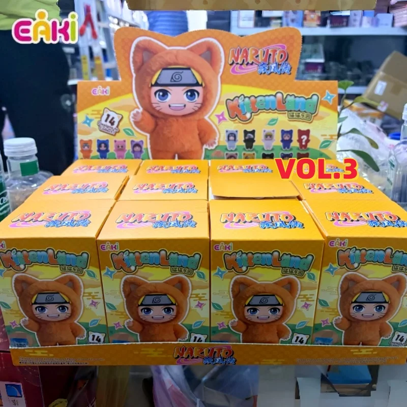 

Eaki Naruto V3 Kitten Land Series Plush Blind Box Itachi Sasuke Obito Peripheral Vinyl Doll Figure Toy Surprise Birthday Gift