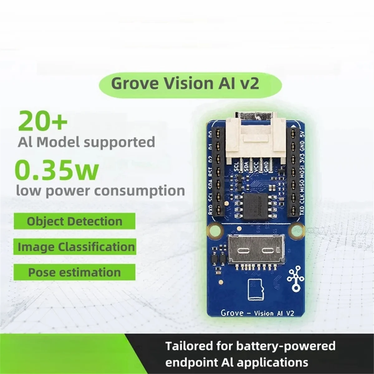 Grove - Modulo Vision AI Modulo V2 - Arm Cortex-M55 e Ethos-U55