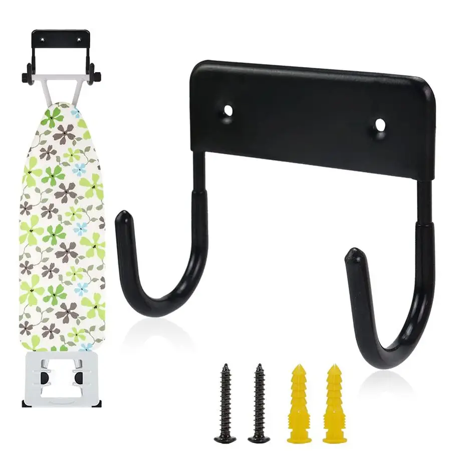 

Настенный держатель для гладильной доски, органайзер, настенная полка для хранения в прачечной, подвесная полка-вешалка