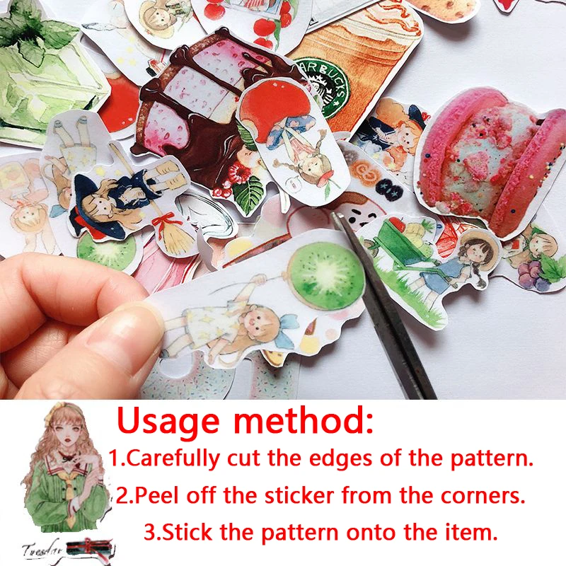 5/10 Buah Cetak Gambar A4 Kertas Berperekat Stiker Kustom Stiker DIY Buku Buku Panduan Stiker Desain Perlengkapan Buku Harian