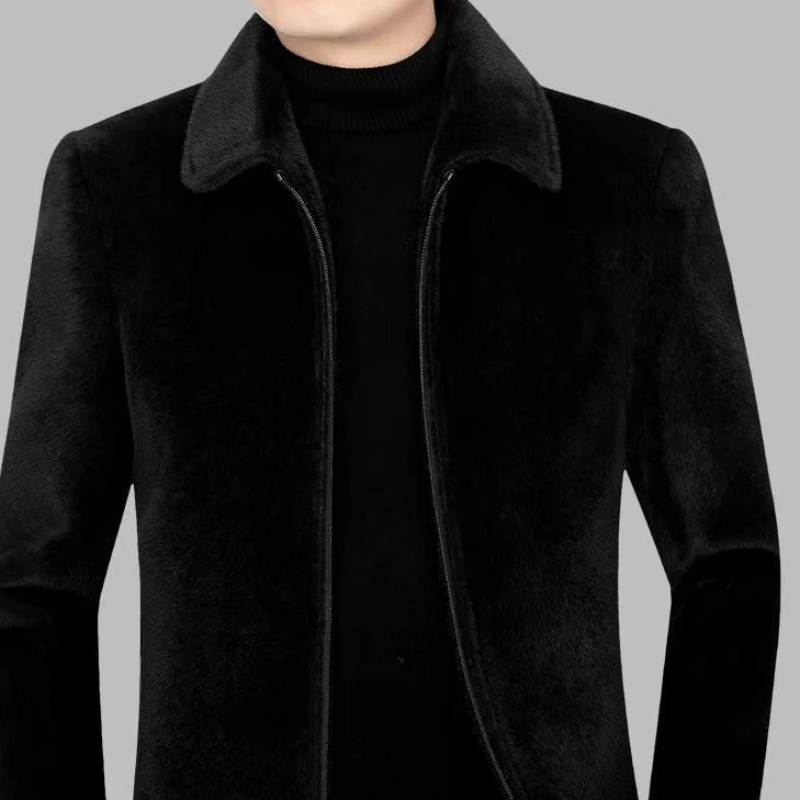 Cappotto invernale di lusso caldo in pelliccia sintetica da uomo con cappuccio cappotto di pelliccia spessa giacca di grandi dimensioni con cerniera di marca Designer abbigliamento maschile giacche M14