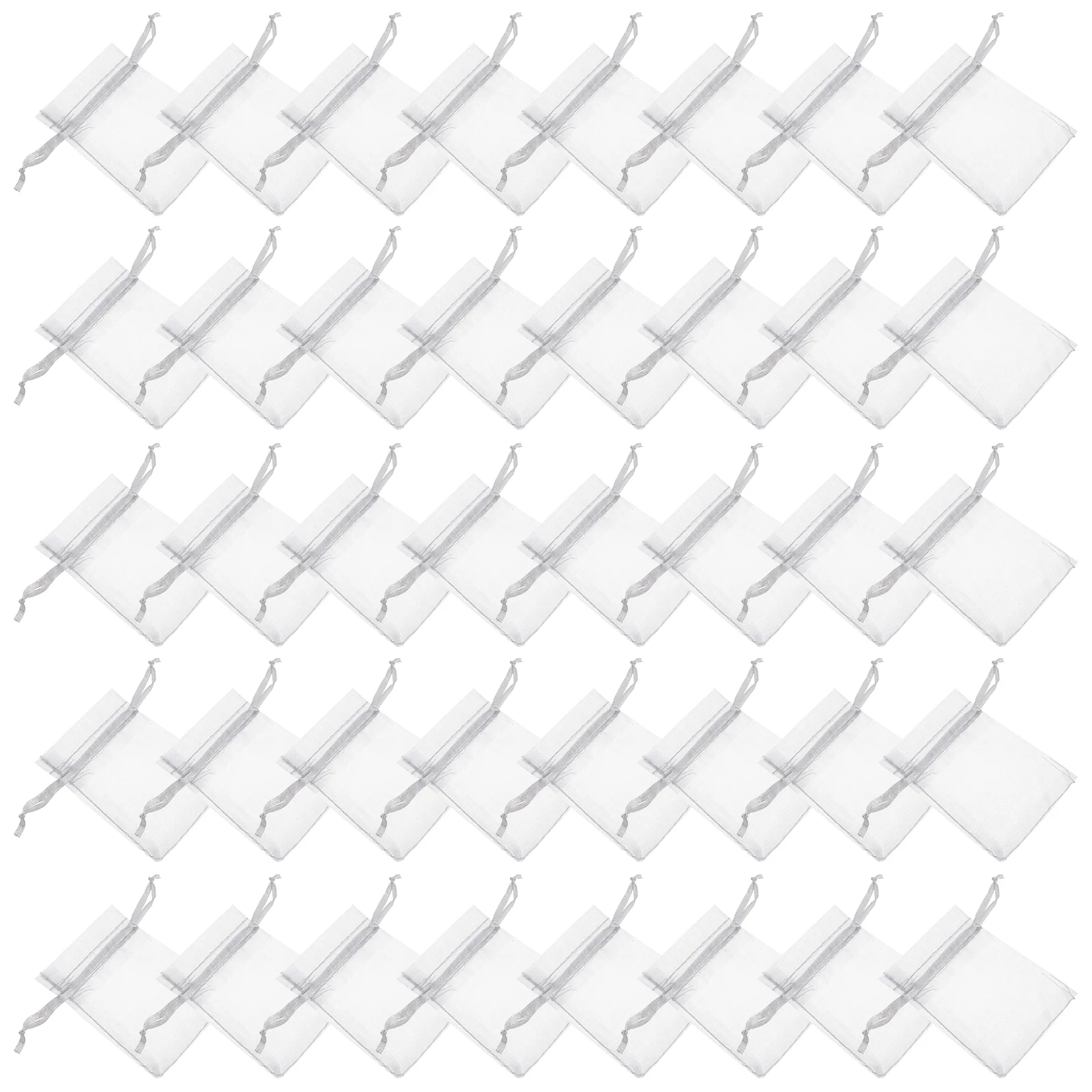 

100pcs Gift Bags 7x9cm Gray Organza Mesh Drawstring Jewelry Storage Pouch Favor Goodie Bag Wedding Party Christmas